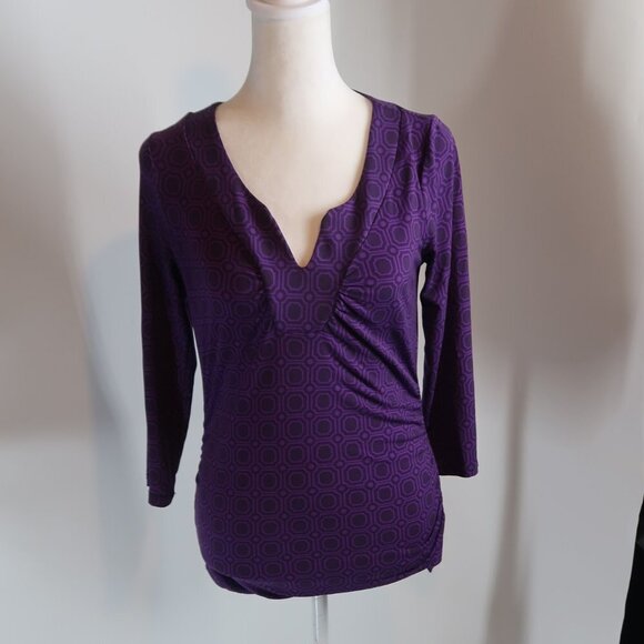 New York & Company Stretch Women's Purple Blouse Size XS - Picture 1 of 9